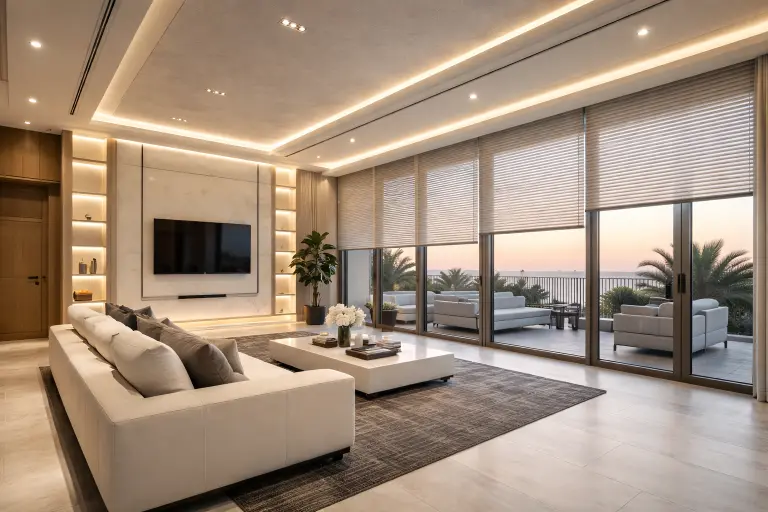 inteligentne rolety, inteligentne zasłony, inteligentne żaluzje fasadowe inteligentne rolety wewnętrzne, inteligentne sterowanie roletami